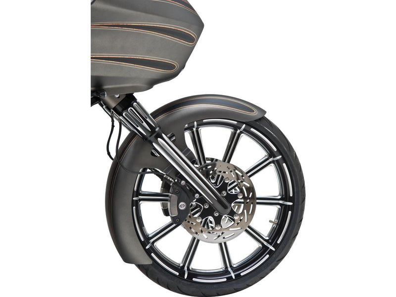 Deep Cut Fork Boot Black Anodized For 86-13 Touring