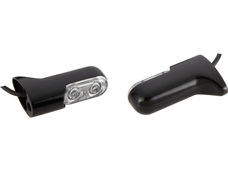 Direct Bolt-On LED Turn Signal Amber LED Configuration Black Anodized Clear LED