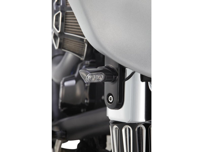 Direct Bolt-On Touring LED Turn Signal Amber LED Configuration Black Anodized Clear LED