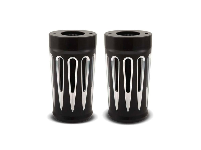 Deep Cut Fork Boot Black Anodized For 14-22 Touring