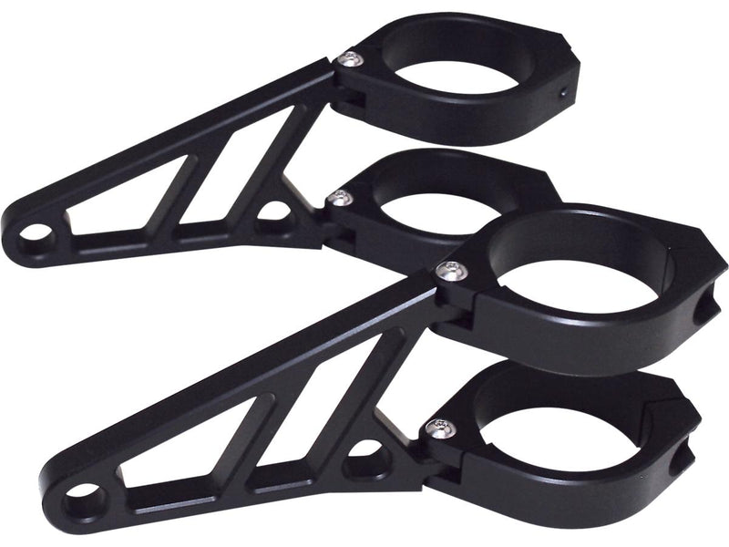 CNC Aluminium Headlamp Bracket Set For 38-41mm Forks Black