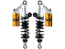 S36PR1C1L Road & Track 360mm Twin Shocks Chrome Adjustable Length +10/-0mm
