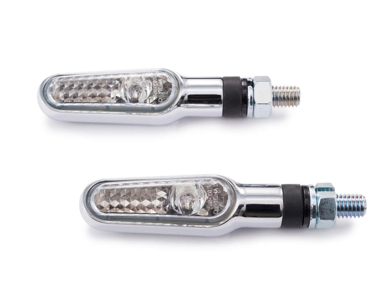 D-Light LED Front & Rear Turn Signal Chrome Clear LED