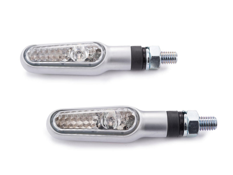 D-Light LED Front & Rear Turn Signal Aluminium Satin Clear LED