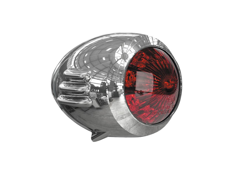 Unbreakable LED Taillight Without Mounting Bracket Aluminium Polished Red LED