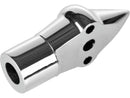 Down & Inside License Plate Turn Signal Bracket M10 Aluminium Polished