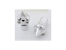 Down & Inside License Plate Turn Signal Bracket M10 Aluminium Polished