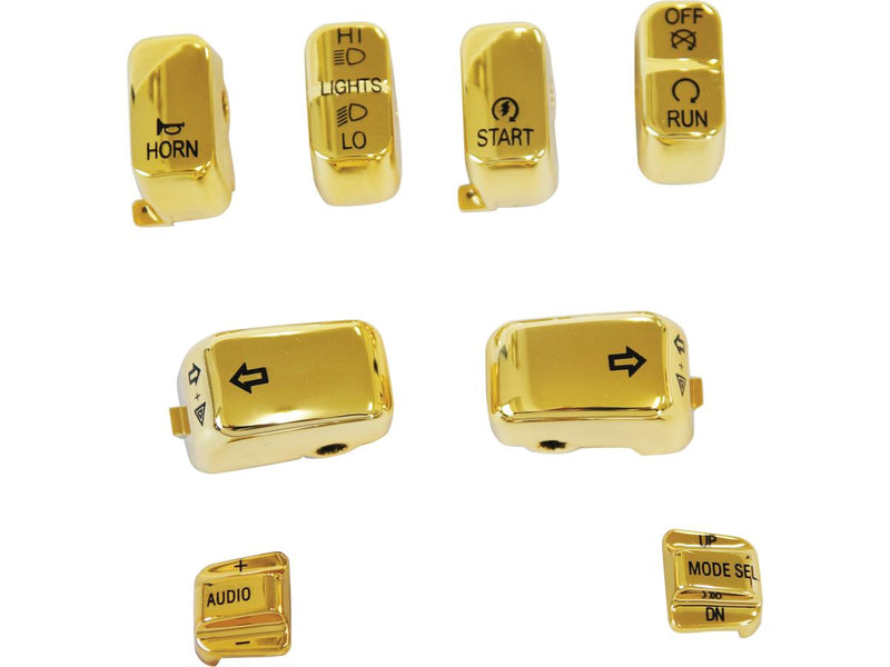 Switch Cap Set With Audio Gold - 8 Pieces