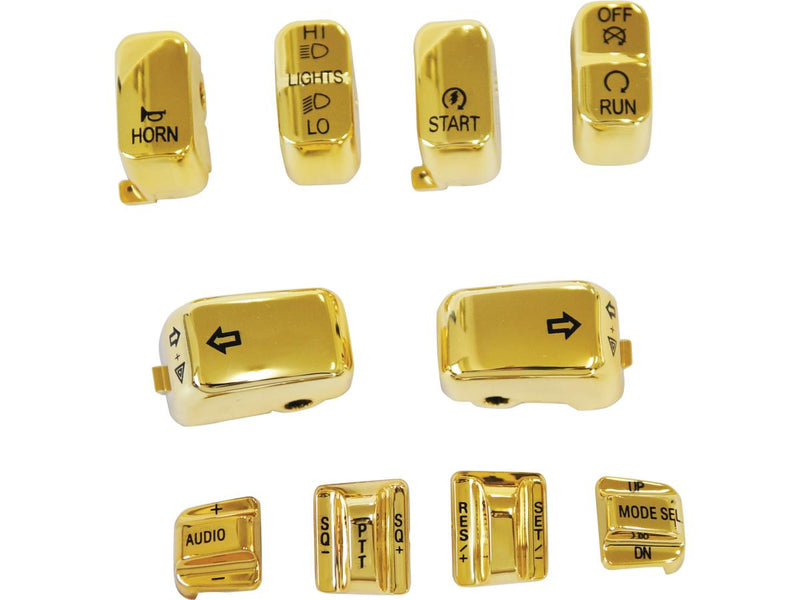 Switch Cap Set With Audio & Cruise Gold - 10 Pieces