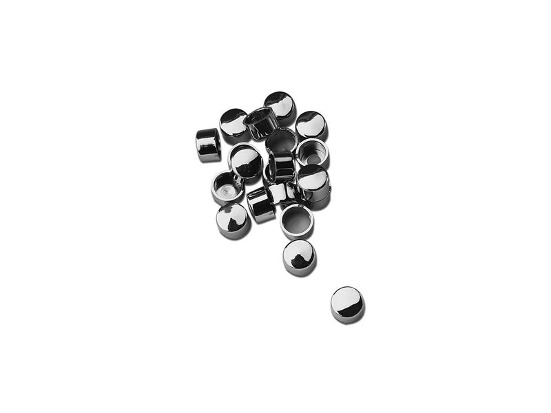 Dome Bolt Cover Set Chrome - 1/4 Inch