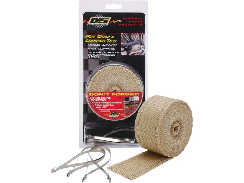 Exhaust Wrap & Tie Kit Tan - 2" x 25 Ft