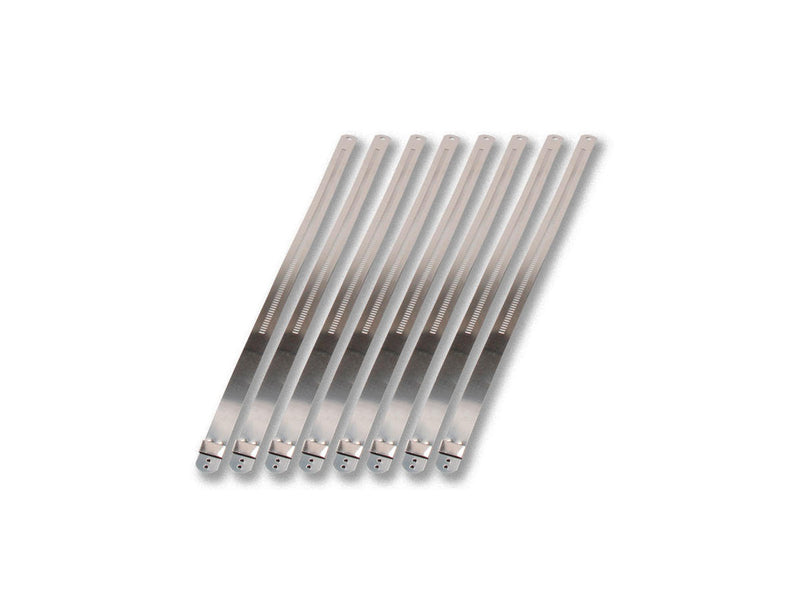 Exhaust Wrap Stainless Steel Locking Ties 9 Inch Long 7Mm Wide - Pack Of 8