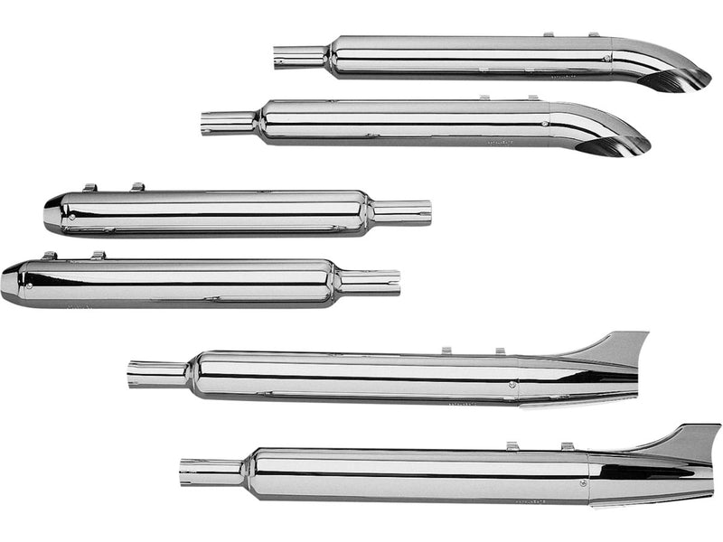 Touring & Heritage Springer Slip-On Mufflers Without End Caps Chrome For 10-16 Touring