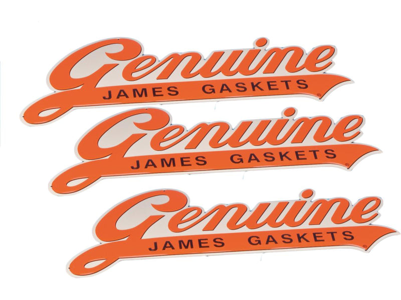 James Genuine Logo Sign Embossed Metal