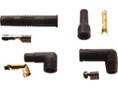 Straight Coil Side Boot Spark Plug Wire Connectors Black