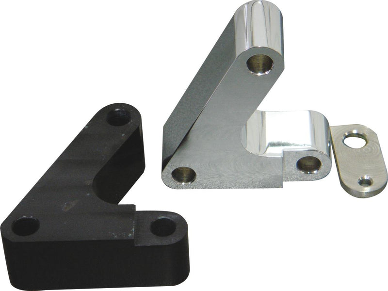 Forward Control Left Spacer Bracket Includes Kickstand Spring Bracket Polished - 30mm