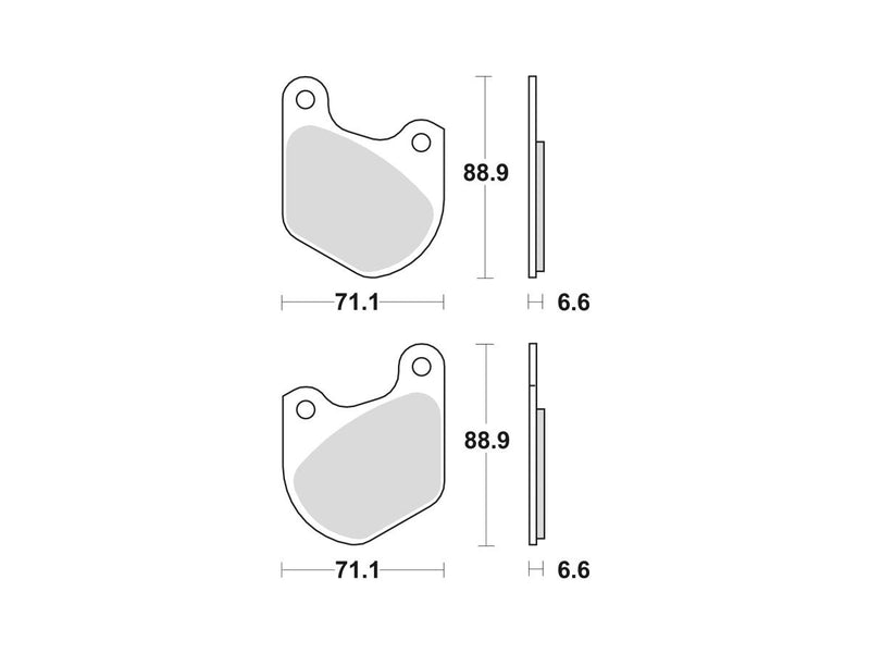 Organic Replacement Front / Rear Brake Pads For 77-81 Sportster