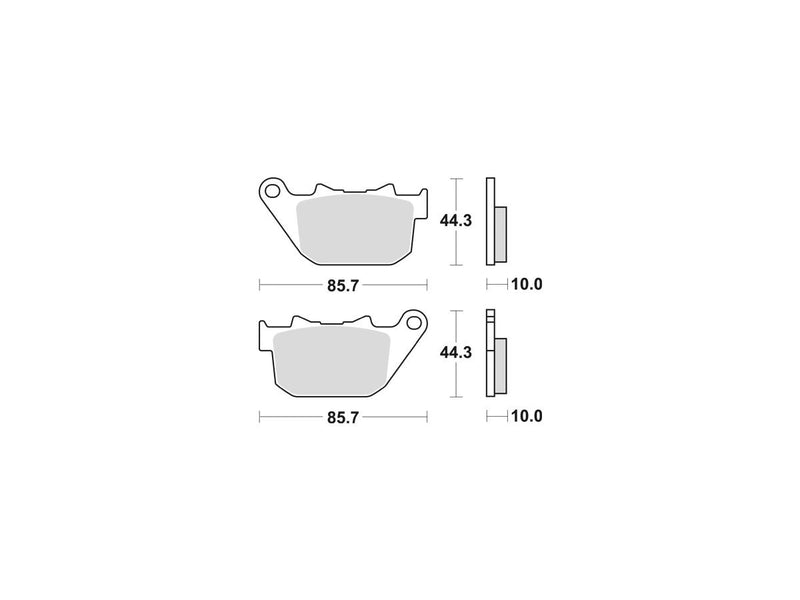 Sinter Street Replacement Rear Brake Pads Sinter For 04-13 Sportster