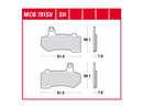 Sinter Street Replacement Rear Brake Pads Sinter For 08-22 Touring