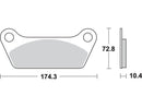Organic Replacement Rear Brake Pads For 80-84 FLT