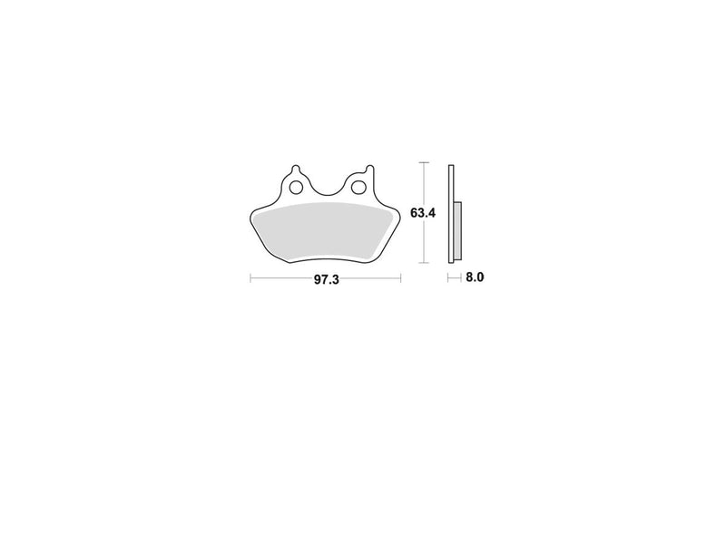 Sinter Street Replacement Rear Brake Pads Sinter For 00-03 Sportster