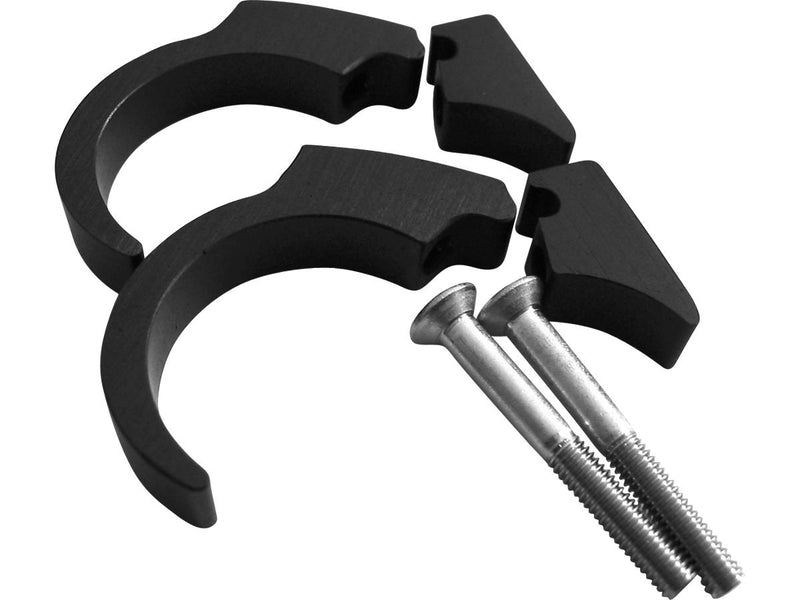 Handlebar Instrument Clip Kit Black Anodized - 1 Inch