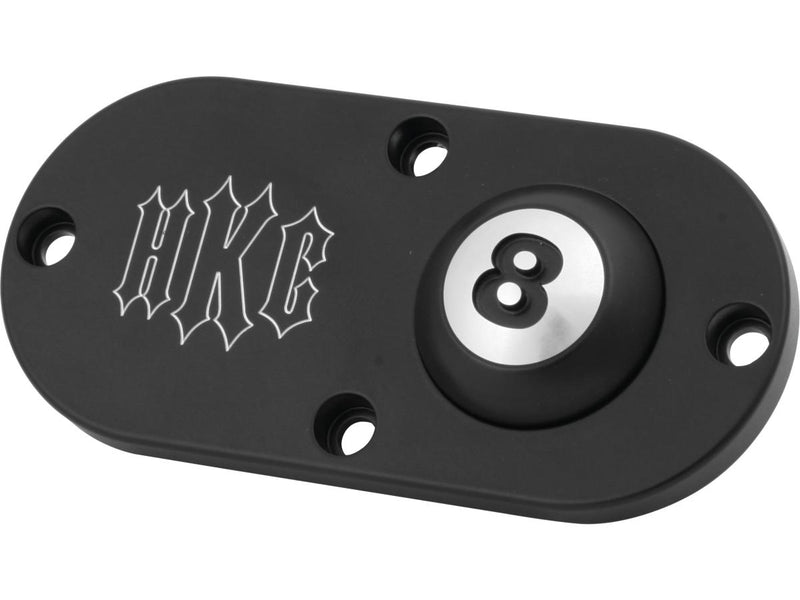 8-Ball Inpsection Cover Black Satin For 65 Panhead