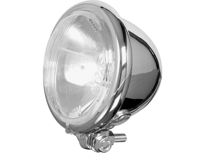 Bates Style Headlight Chrome Bilux - 4.5 Inch