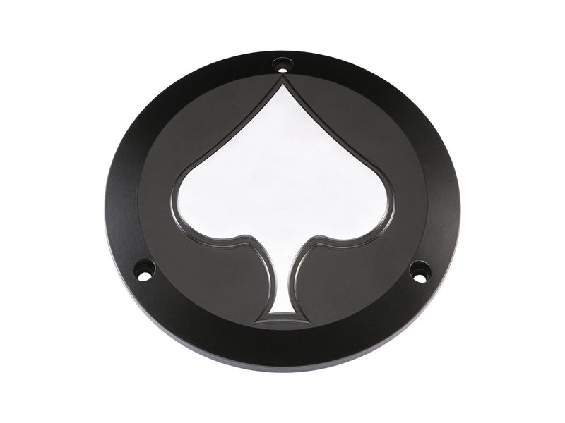 Spades Derby Cover 3-Hole Black Satin