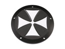 Iron Cross Derby Cover 5-Hole Black Satin For 99-05 Dyna