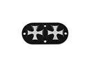 Cross Inpsection Cover Black Satin For 65 Panhead