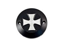 Point Cover Iron Cross 2-Hole Black Satin
