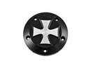 Point Cover Iron Cross 5-Hole Black Satin