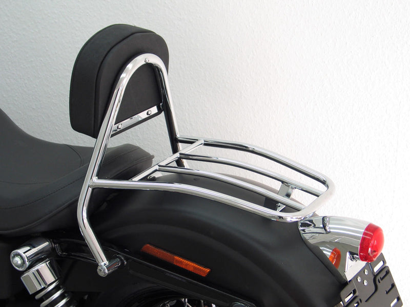 Driver Sissy Bar With Pad & Rack Chrome