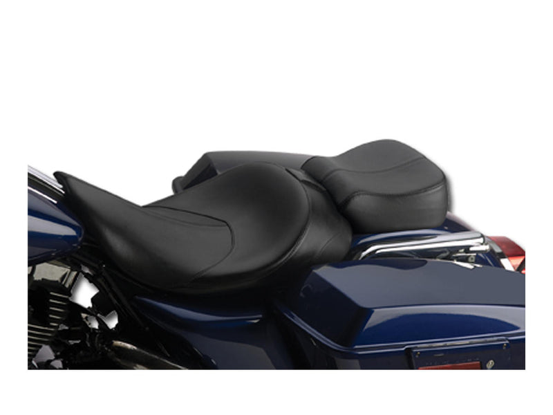 Hydra Smooth Seat Black Leather Vinyl For 06-17 Softail