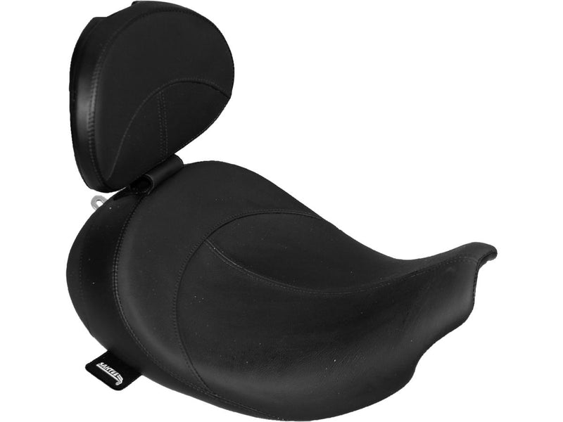 Hydra Smooth Seat Black Leather Vinyl For 06-17 Softail