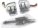 Handlebar Switch Housing Kit Chrome With Chrome Switches