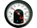 Motoscope Tiny Speedometer Black / Black - 49.0mm