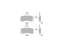 Sinter Street Replacement Front Brake Pads Sinter For 08-17 Dyna