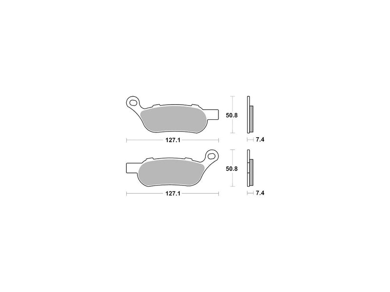 Sinter Street Replacement Rear Brake Pads Sinter For 08-17 Dyna