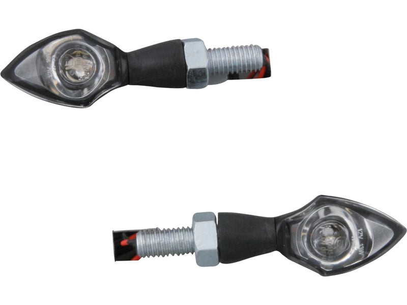 Pen Head LED Turn Signal Black Clear LED