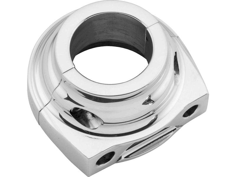 Contour Throttle Clamp Housing For Clip-On Cables Chrome - 1 Inch