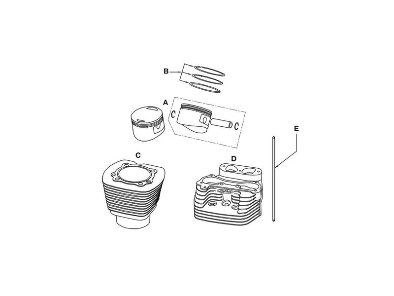 Rev Tech 125" Engine Gen.4 Replacement Piston Bore 4.250" 9.5:1 Std.