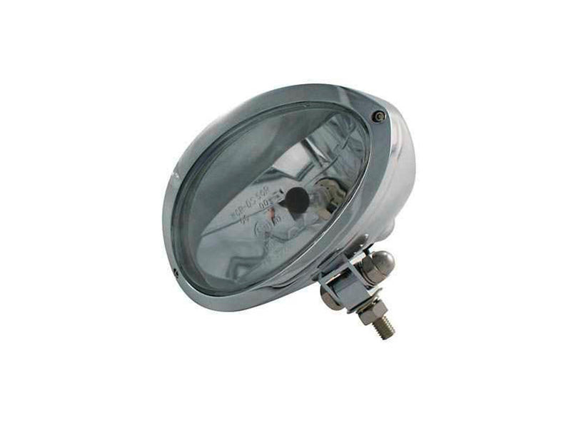 Iowa Headlight Oval Chrome Clear Lens