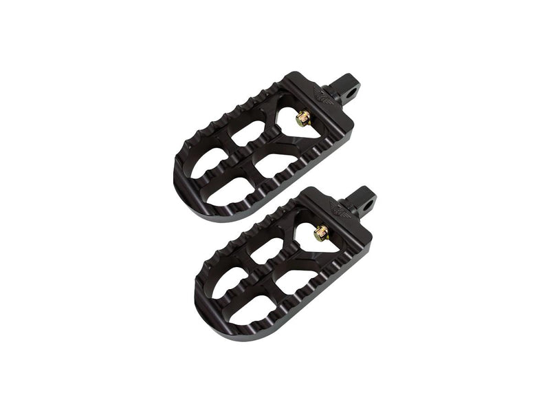 Serrated Adjustable Foot Pegs Version Black