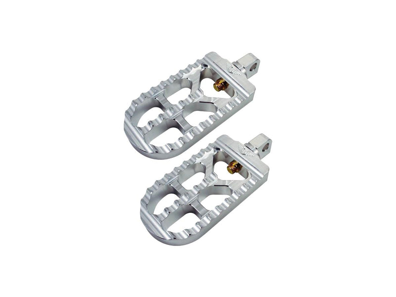 Serrated Adjustable Foot Pegs Version Chrome