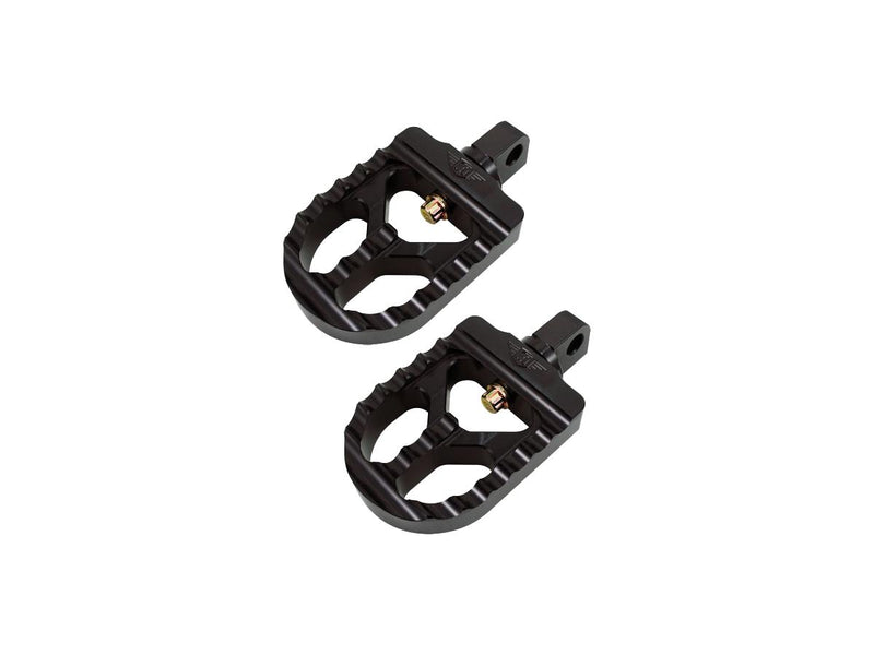 Serrated Adjustable Foot Pegs Short Version Black