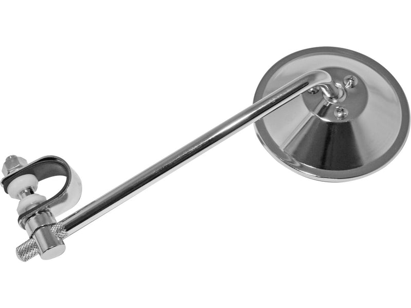 Clamp-On Mirror 4 Inch Stem Chrome