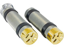 Retro Iron Cross Grips Aluminium Throttle Cables - 1 Inch
