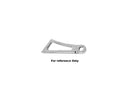 Axle Side Mount License Plate Bracket For 1" Axles Aluminium Polished For 08 FXCW